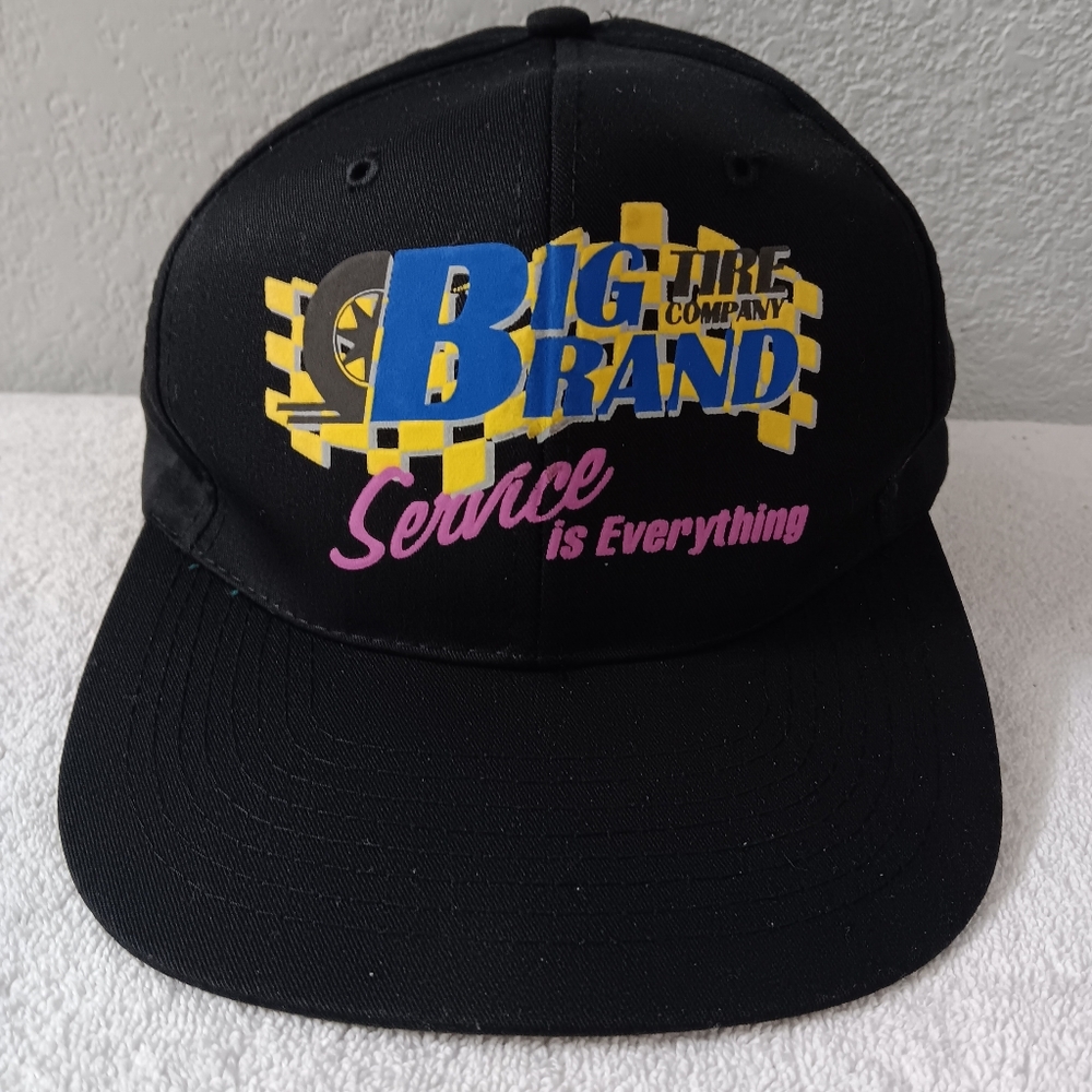 Big Brand Black Cap with Colorful Logo